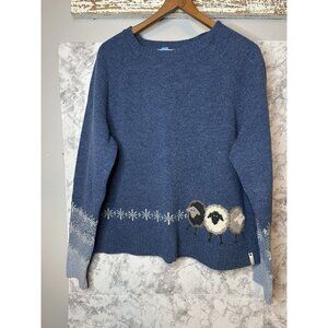 Woolrich Sweater Womans Lg 100% LambsWool/Winter/Christmas/Lamb/Sheep**READ**